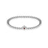 janvier | Pierre de naissance grenat | Argent | Bracelet Coeur Cristal